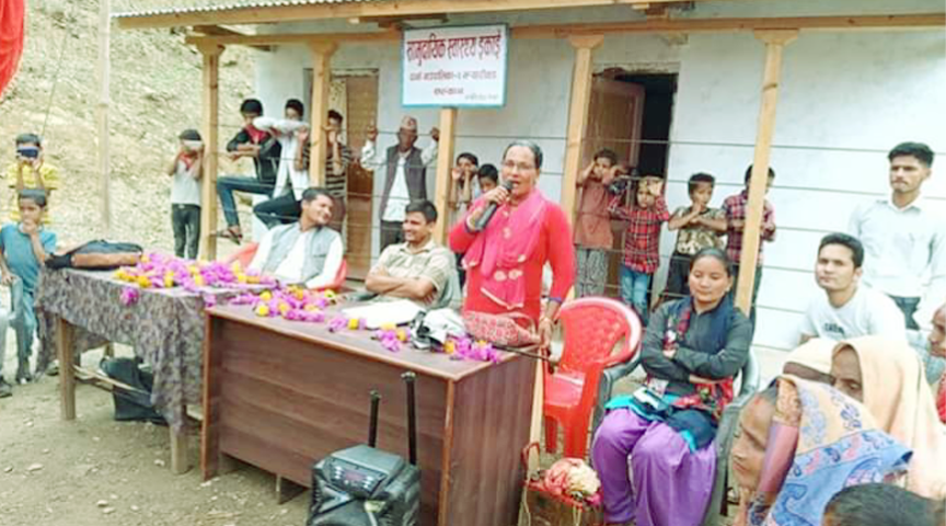 दार्मा गाउपालिकाको झ्यारिबाङमा स्वास्थ इकाइ उद्घाटन